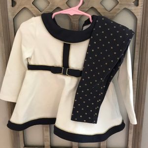 Tahari baby matching dress shirt and legging set